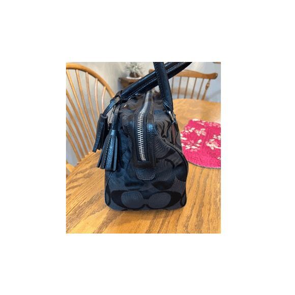 Vintage Coach Handbag with Coach Signature Tag and Tassel - Picture 4 of 11